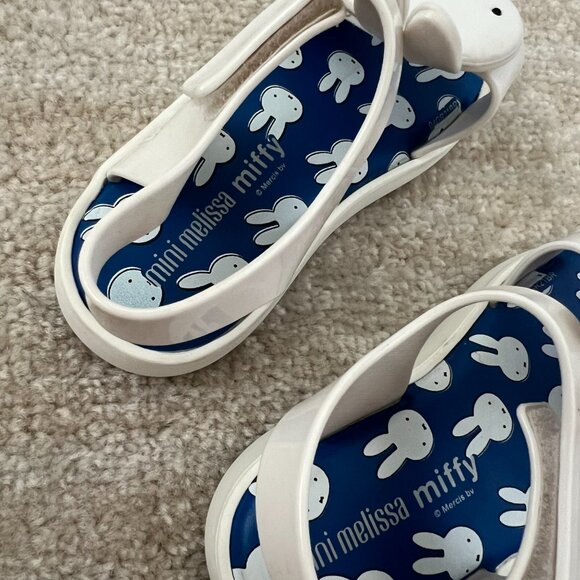 Mini Melissa Miffy Bunny Jump White Sandals Toddler Shoes 10 - Picture 9 of 9